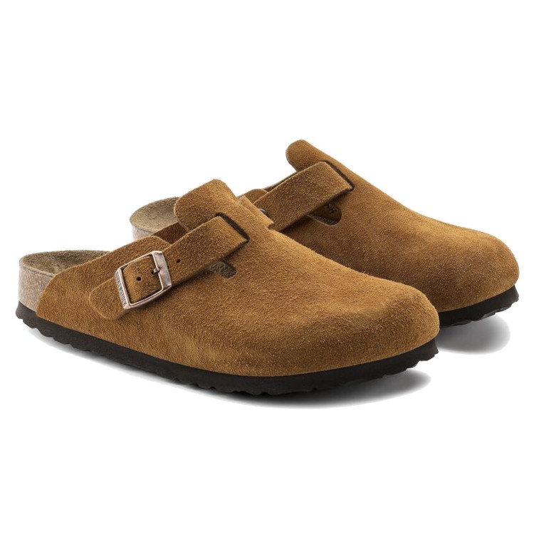 Birkenstock Boston SFB Suede Leather Clog | Mink | Narrow - Women's (1009543) - Image 5